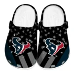 Houston Texans Clogs - Stellar Stripes Theme Blue Black