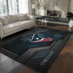 Houston Texans Rug - Hexagonal Grid Pattern Blue
