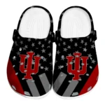 Indiana Hoosiers Clogs - Stellar Stripes Theme Red Black