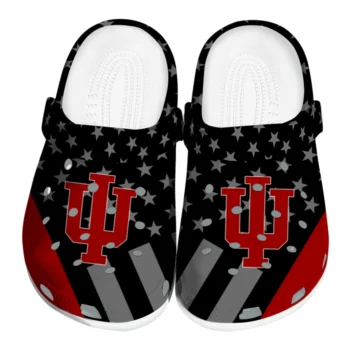 Indiana Hoosiers Clogs - Stellar Stripes Theme Red Black