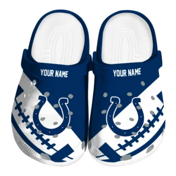 Indianapolis Colts Clogs - Custom Football Motif Blue