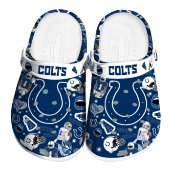 Indianapolis Colts Clogs - Football Icons Blue