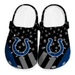 Indianapolis Colts Clogs - Stellar Stripes Theme Blue Black