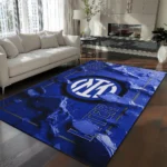 Inter Milan Rug - Cracked Surface Design Blue