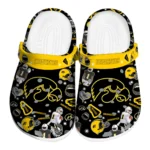 Iowa Hawkeyes Clogs - Football Icons Black