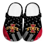 Iowa State Cyclones Clogs - Stellar Stripes Theme Red Black