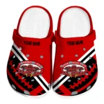 Jacksonville State Gamecocks Clogs - Personalized Football Motif Red
