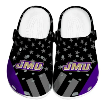 James Madison Dukes Clogs - Stellar Stripes Theme Purple Black