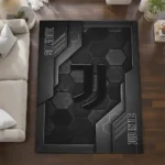 juventus-rug-hexagonal-grid-pattern-black-best-selling.webp