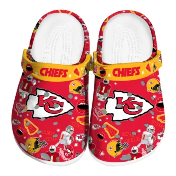 Kansas City Chiefs Clogs - Football Icons Red