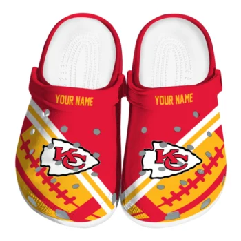 Kansas City Chiefs Clogs - Personalized Football Motif Red