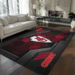 Kansas City Chiefs Rug - Hexagonal Grid Pattern Red