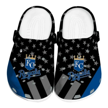 Kansas City Royals Clogs - Stellar Stripes Theme Royal Blue Black