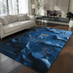 Kansas City Royals Rug - Cracked Surface Design Royal Blue