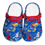 Kansas Jayhawks Clogs - Football Icons Blue