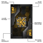 kennesaw-state-owls-rug-hexagonal-grid-pattern-gold-best-selling.webp