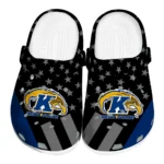 Kent State Golden Flashes Clogs - Stellar Stripes Theme Navy Blue Black