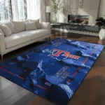 LA Tech Rug - Cracked Surface Design Blue