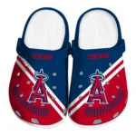 Los Angeles Angels Clogs - Customized Baseball Motif Blue
