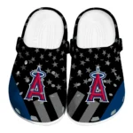 Los Angeles Angels Clogs - Stellar Stripes Theme Blue Black