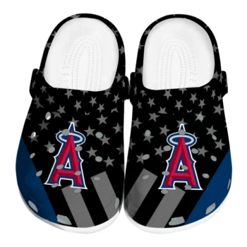 Los Angeles Angels Clogs - Stellar Stripes Theme Blue Black