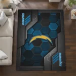 los-angeles-chargers-rug-hexagonal-grid-pattern-blue-best-selling.webp
