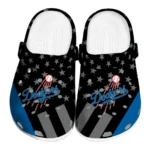 Los Angeles Dodgers Clogs - Stellar Stripes Theme Blue Black