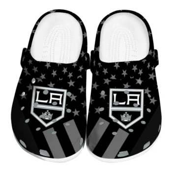 Los Angeles Kings Clogs - Stellar Stripes Theme Black
