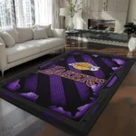 Los Angeles Lakers Rug - Torn Mesh Purple