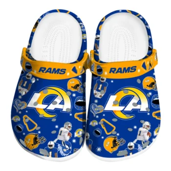 Los Angeles Rams Clogs - Football Icons Blue