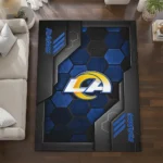 los-angeles-rams-rug-hexagonal-grid-pattern-blue-best-selling.webp