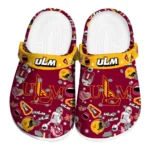 Louisiana-Monroe Warhawks Clogs - Football Icons Red
