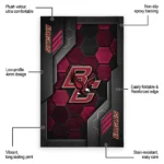 louisiana-ragin-cajuns-rug-hexagonal-grid-pattern-red-best-selling.webp