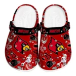 Louisville Cardinals Clogs - Football Icons Red