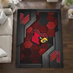 louisville-cardinals-rug-hexagonal-grid-pattern-red-best-selling.webp