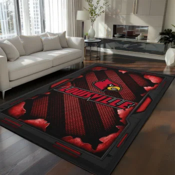 Louisville Cardinals Rug - Torn Mesh Red
