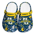 Marquette Golden Eagles Clogs - Football Icons Blue