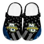Marquette Golden Eagles Clogs - Stellar Stripes Theme Blue Black