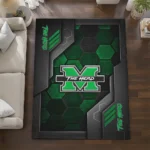 marshall-thundering-herd-rug-hexagonal-grid-pattern-green-best-selling.webp
