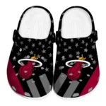 Miami Heat Clogs - Stellar Stripes Theme Red Black