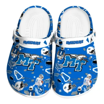 Middle Tennessee Blue Raiders Clogs - Football Icons Blue