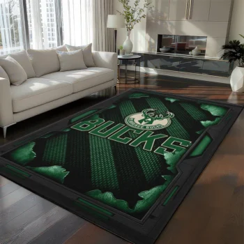 Milwaukee Bucks Rug - Torn Mesh Green
