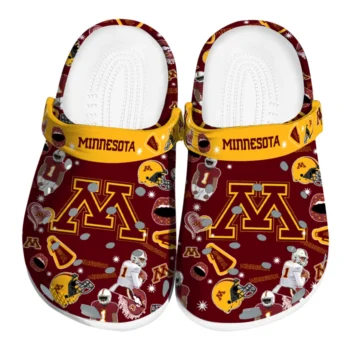 Minnesota Golden Gophers Clogs - Football Icons Maroon