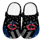Minnesota Twins Clogs - Stellar Stripes Theme Navy Black