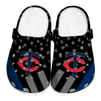 Minnesota Twins Clogs - Stellar Stripes Theme Navy Black