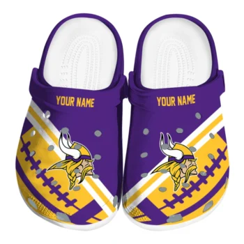 Minnesota Vikings Clogs - Customized Football Motif Purple