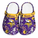 Minnesota Vikings Clogs - Football Icons Purple