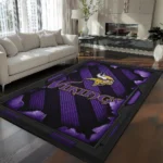 Minnesota Vikings Rug - Torn Mesh Purple