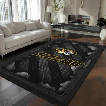 Missouri Tigers Rug - Torn Mesh Black