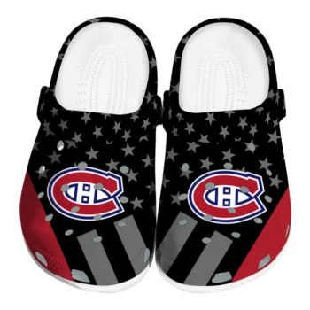 Montreal Canadiens Clogs - Stellar Stripes Theme Red Black